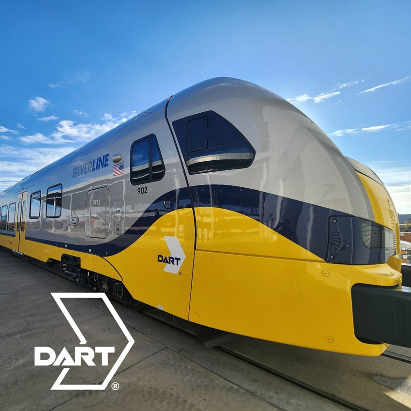 image for Testing of DART Silver Line Advances, with Trains to Run between Carrollton and Terminal B at DFW Airport card