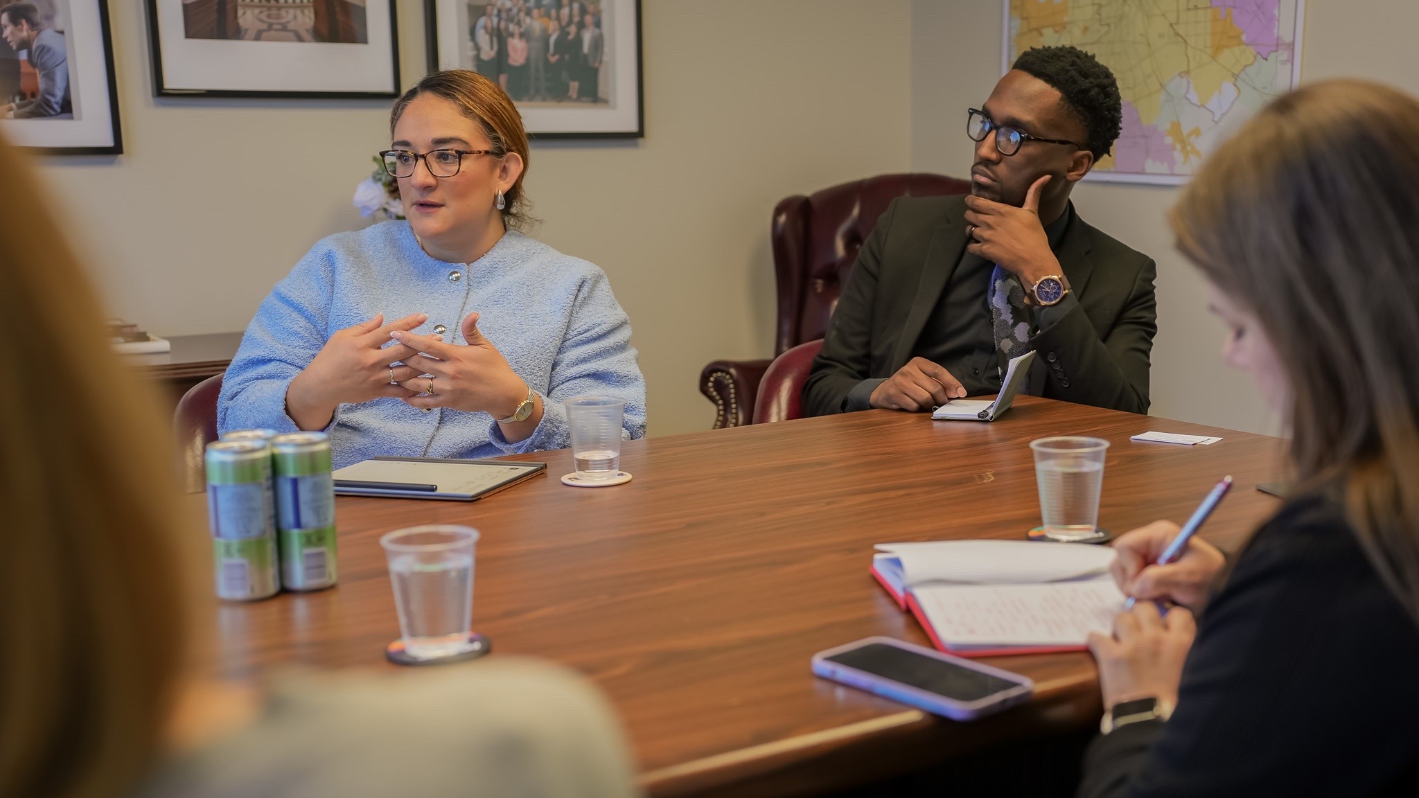 Jeamy Molina & Damarcus Offord in a meeting