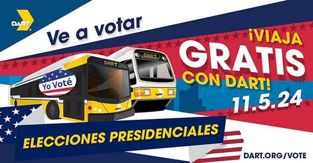 Ride DART to cast your vote this election season