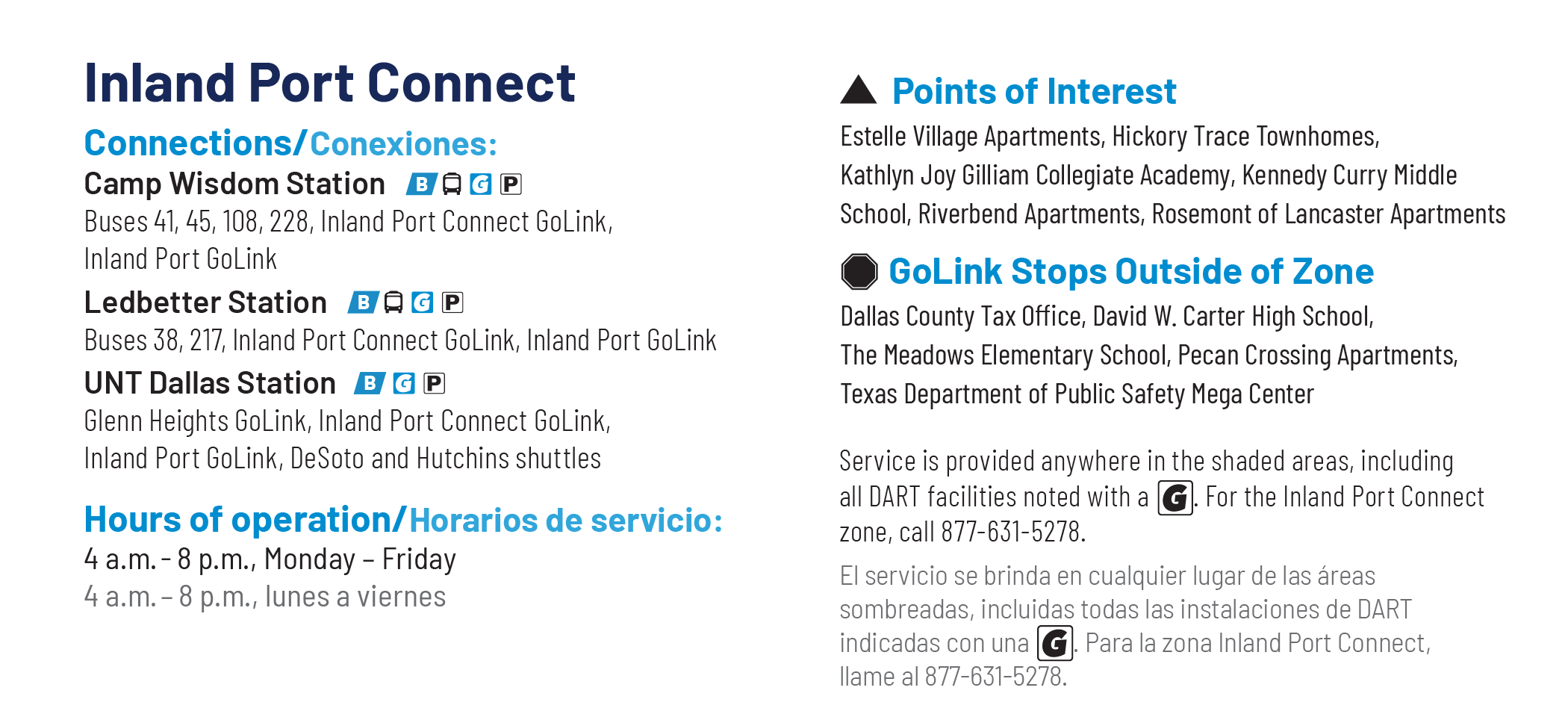 InLand Port Connect Details