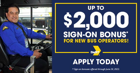 Bus Operator Sign-On Bonus